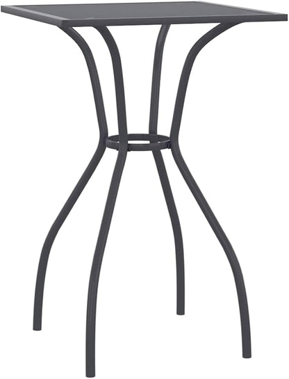Patio Table Anthracite 19.7"x19.7"x28.3" Steel Mesh,Stylish Mesh Design Patio Table: Sturdy and Durable for Outdoor Use Outdoor Table