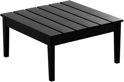 Costaelm Outdoor Side Tables for Patio, Small Patio Conversation Table Weather Resistant Coffee Table, Small Square Table Outdoor End Tables for Porch, Balcony, Poolside, Deck, Black