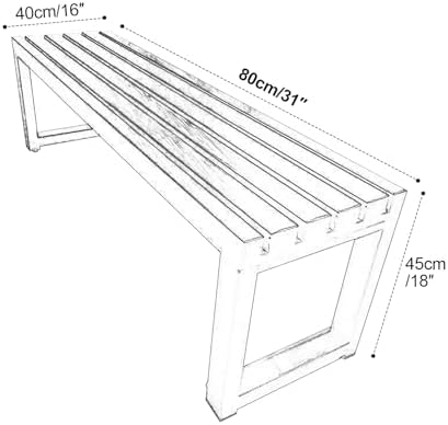 Outdoor Metal Patio Bench, 47.2" Garden Seating for Porch, Yard & Park, Stylish Picnic Furniture, Durable Backyard Decor, Perfect for Outdoor Comfort