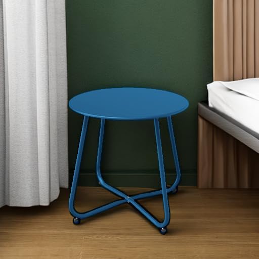 Grand patio Small Round Side Table Outdoor Side Table with Adjustable Feet 18-inch Modern End Accent Table for Patio - Photo 6