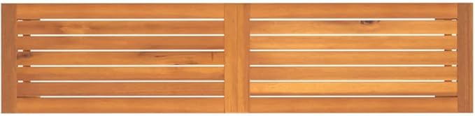 Outdoor Patio Bench Solid Acacia Wood Garden Seating 59.1 Inch Backyard Furniture Durable Weather Resistant for Porch Deck Indoor Use