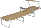 Folding Sun Lounger, Outdoor All-Weather Patio Chaise Lounge Chair, Outdoor Recliner Lounge Chair Sun Loungers - Photo 3