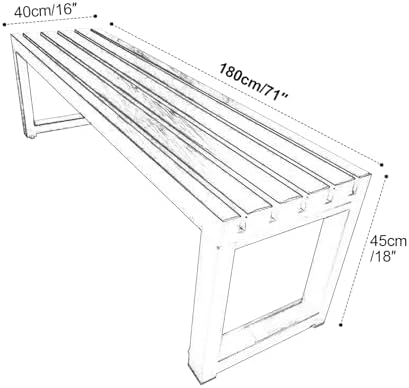 Weatherproof Metal Garden Bench, 500kg Capacity, Outdoor Porch Seat, Durable Wood Plastic for Park, Patio, Lawn, Yard, School - 150cm/59in Long