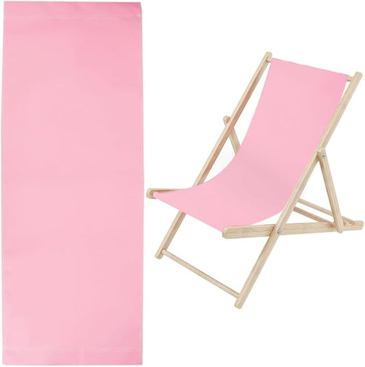 GORGECRAFT Pink Oxford Cloth Beach Sling Chair Replacement, 435*1165mm, Reclining, Waterproof, Portable, Easy to Use, Sunbathing, Garden, Courtyard, Beach, Relaxation