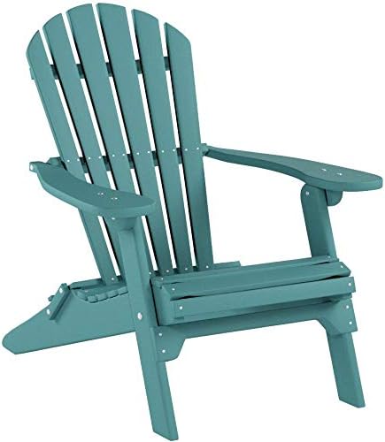 Phat Tommy Foldable Adirondack Chair - Poly Adirondack Chair Folding - HDPE, Heavy Duty, Recycled Plastic - All Weather Outdoor Furniture for Your Deck, Front Porch, or Patio, Green