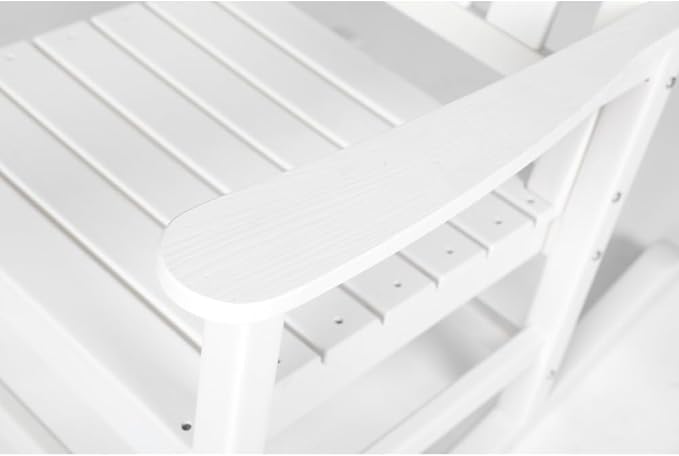 Outdoor Rocking Chair Set with Side Table, 3-Piece Rocking Chair Set with Wood-Texture, All Weather-Resistant - Photo 6