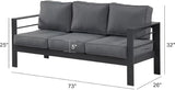 Kiss the Water Outdoor Couch Aluminum Patio Furniture Sofa - Photo 2