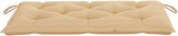 Rustic Solid Teak Garden Bench with Plush Beige Cushion, Durable Outdoor Patio Bench for Balcony or Conservatory - Photo 8