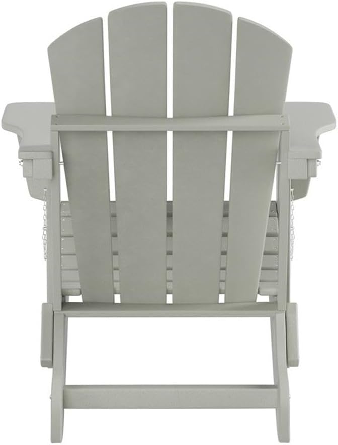 Costaelm Outdoor Folding Chair, Outdoor Seating Folding Firepit Chairs, All Weather Poly Adirondack Chair for Deck Backyard Garden Lawn Pool Patio, Sand