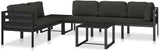Outdoor Coffee Table 23.6 inch Square Aluminum Side Table in Anthracite, Lightweight Modular Accent for Small Patio - Photo 7