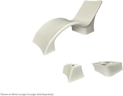 Global Pool Products Lounger Deep Water Kit - Chaise Lounge Chairs Extension - in Pool Elevated Lounger Kit - White GPP-LF-DW-W
