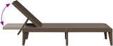 Adjustable Sun Lounger for Garden Patio, Heavy-Duty Polypropylene Pool Chaise Lounge Chair with Reclining Backrest - Photo 5
