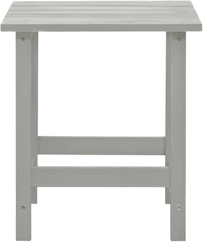 Solid Fir Wood Gray Adirondack Chair with Table Patio Furniture Set for Garden Balcony Porch Outdoor Seating Relaxation - Photo 9