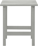 Solid Fir Wood Gray Adirondack Chair with Table Patio Furniture Set for Garden Balcony Porch Outdoor Seating Relaxation - Photo 9