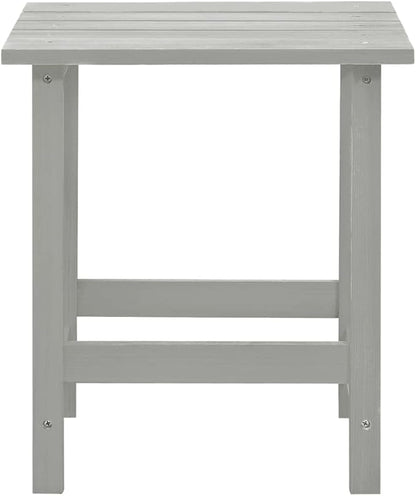 Grey Solid Fir Wood Large Ergonomic Garden Chair and Table Combo with Smooth Matte Finish for Outdoor Relaxation, Weather-Resistant Durable Furniture Set for Patio Balcony