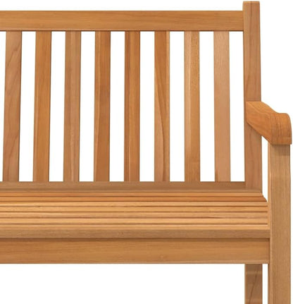 (Fast Delivery) Patio Garden Bench Outdoor Benches - Perfect for The Front Porch,Patio,Deck,Balcony or Backyard Patio Bench 59.1" Solid Teak Wood