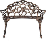Patio Outdoor Park Loveseat Bench for Garden Porch Deck Made Cast Iron Anti-Rust Aluminum Metal - Photo 7