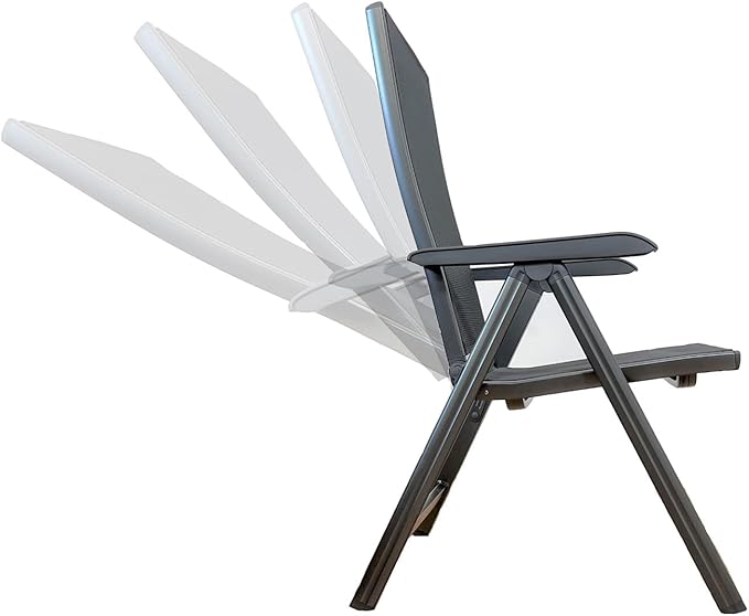 KETTLER Basic Plus Folding Multi-Position Chair - Gray/Gray - Photo 3