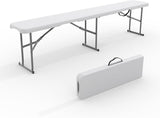 6FT Folding Bench – Plastic Portable Indoor Outdoor Bench Garden Bench with Carrying Handle and Lock – Perfect for - Photo 1
