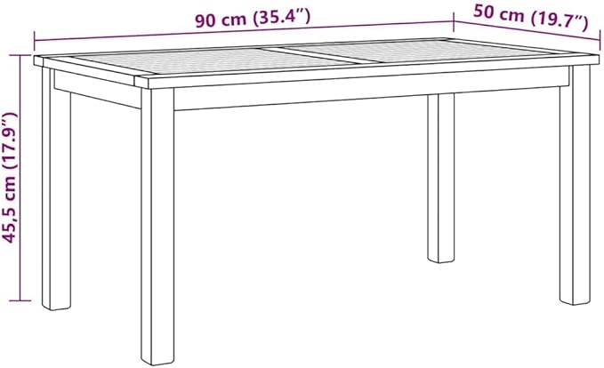 vidaXL Coffee Table Brown 35.43 x 19.69 x 17.91 in Solid Teak Wood, Stylish Teak Wood Coffee Table for Your Garden or Patio, Fun Outdoor Decor, Modern Design