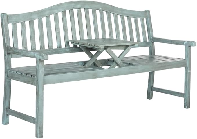 SAFAVIEH Outdoor Collection Mischa Natural Brown Bench