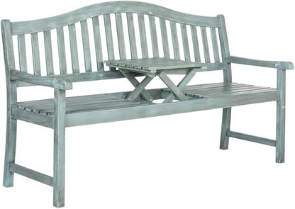 SAFAVIEH Outdoor Collection Mischa Natural Brown Bench