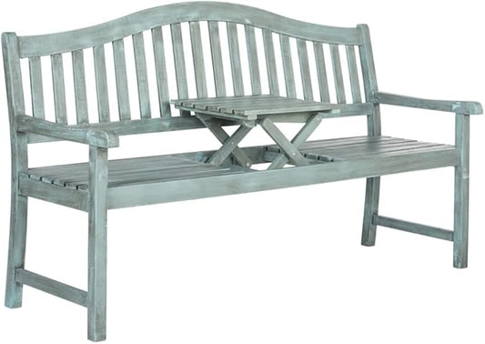 SAFAVIEH Outdoor Collection Mischa Natural Brown Bench