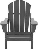 WO Home Furniture Adirondack Chairs Table Set of 3 PCS Outdoor Folding Chairs Coffee Table Weather/UV Resistant for Lawn - Photo 3