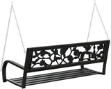 Patio Swing Bench, Chain Suspension Seat, Outdoor Garden Bench with Arms and Back for Patio, Backyard, Garden - Photo 7