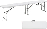 S AFSTAR Plastic Folding Bench, Lightweight & Portable Outdoor Camping Picnic Bench with Handle and Lock, 550 LBS Load - Photo 1