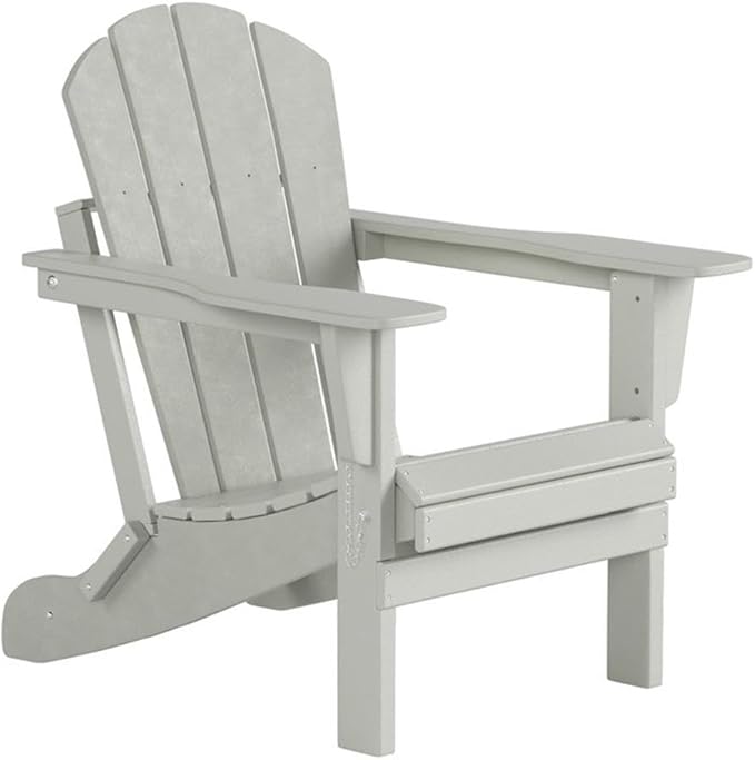Costaelm Outdoor Folding Chair, Outdoor Seating Folding Firepit Chairs, All Weather Poly Adirondack Chair for Deck Backyard Garden Lawn Pool Patio, Sand