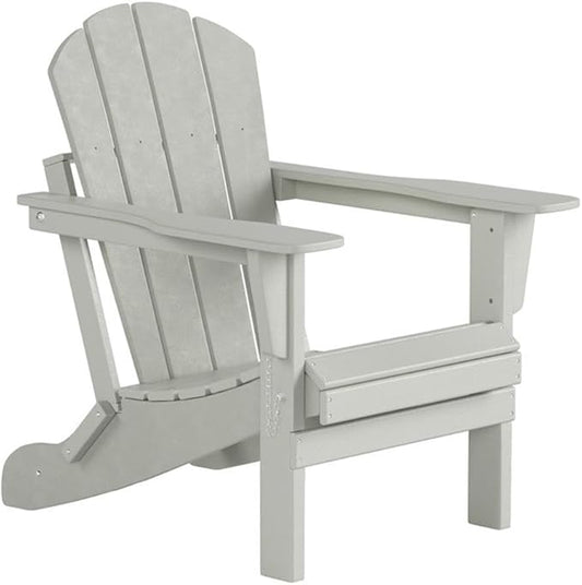 Costaelm Outdoor Folding Chair, Outdoor Seating Folding Firepit Chairs, All Weather Poly Adirondack Chair for Deck Backyard Garden Lawn Pool Patio, Sand