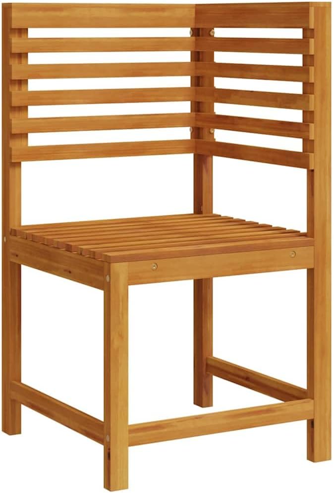5-Piece Solid Acacia Wood Garden Bench Set in Brown, Rustic Outdoor Patio Furniture with Finished Back Design, Durable Rectangular Seating for Terrace and Backyard