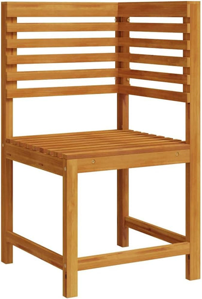 5-Piece Solid Acacia Wood Garden Bench Set in Brown, Rustic Outdoor Patio Furniture with Finished Back Design, Durable Rectangular Seating for Terrace and Backyard