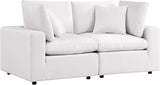 Modway Commix Outdoor Patio Overstuffed Loveseat in White - Photo 1