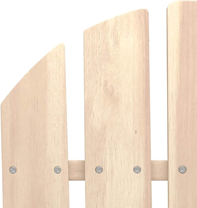 Natural Wood Adirondack Chair Set with Table - Photo 9