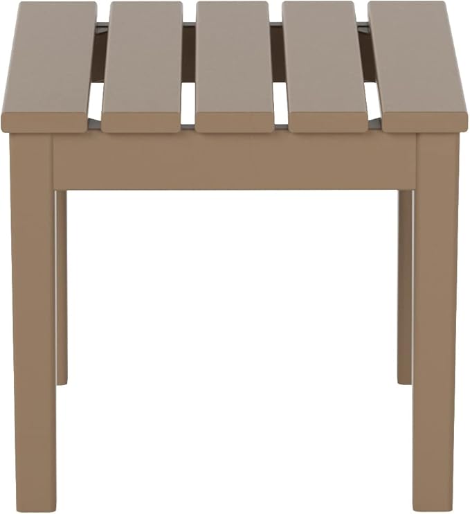WestinTrends Ashore Outdoor Patio Modern Adirondack Side Table, Weathered Wood
