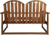 Patio Benches, Outdoor Garden Bench, Chairs with Armrests for Park, Yard, Porch, Lawn, Balcony, Backyard - Photo 5