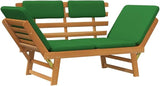 Patio Bench with Cushions, Bench with Backrest, Garden Bench, Park Bench for Patio, Garden, Yard, Lawn - Photo 5