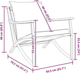 Set of 2 Outdoor Garden Chairs with Cushions, Modern Patio Furniture with Powder-Coated Steel Frame - Photo 3