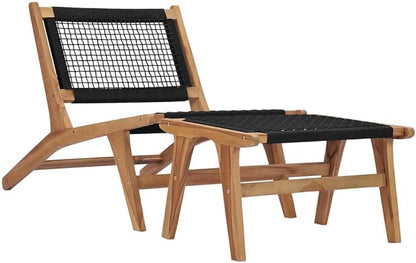 Sun Lounger Natural Teak Hardwood, Oiled Finish, Outdoor Chaise Lounge Chair with Removable Footrest, Patio Deck Garden, 23.6x35.2x25.6 in Outdoor Chaise