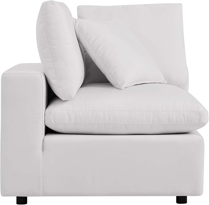 Modway Commix Overstuffed Outdoor Patio Corner Chair in White - Photo 4
