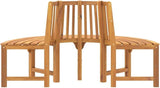 Half Round Tree Bench, Outdoor Eucalyptus Wood Garden Seat, Curved Wooden Bench for Backyard, Patio, and Park - Photo 6