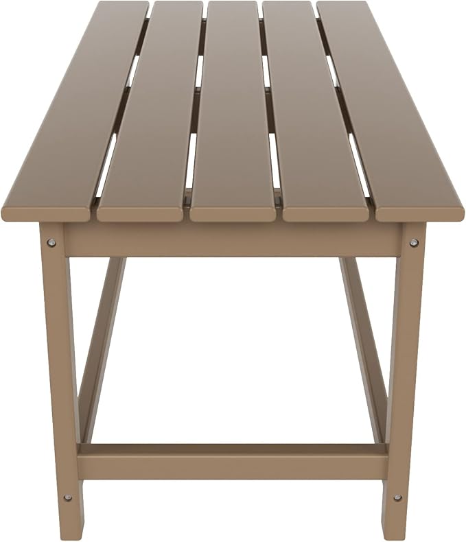 WO WESTIN OUTDOOR HDPE Laguna Outdoor Poly Adirondack Coffee Table, Weathered Wood