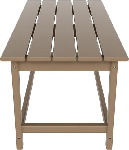 WO WESTIN OUTDOOR HDPE Laguna Outdoor Poly Adirondack Coffee Table, Weathered Wood