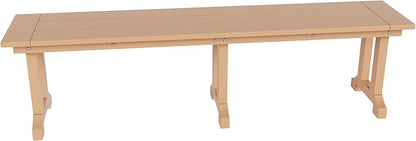 WO WESTIN OUTDOOR HDPE Laguna Trestle 65" Bench,Teak