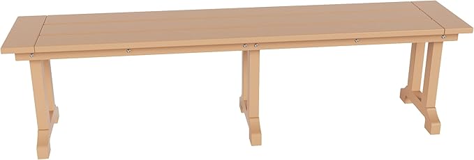 WO WESTIN OUTDOOR HDPE Laguna Trestle 65" Bench,Teak