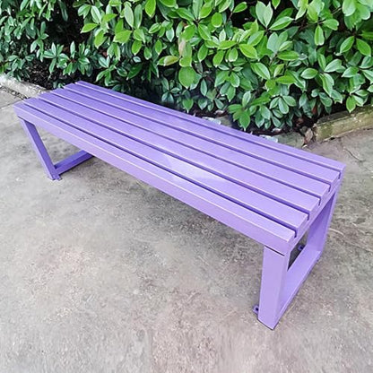 Outdoor Metal Garden Bench, 47.2in Patio Furniture for Yard, Porch & Park, Stylish Picnic Seating, Durable Backyard Decor, Comfortable Outdoor Seating