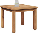 Solid Teak Wood Coffee Table, 17.72 x 17.72 x 14.17 in Modern Minimalist Outdoor Side Table for Patio, Garden - Photo 3