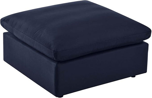 Modway Commix Outdoor Patio Overstuffed Sectional Sofa Ottoman in Navy - Photo 1